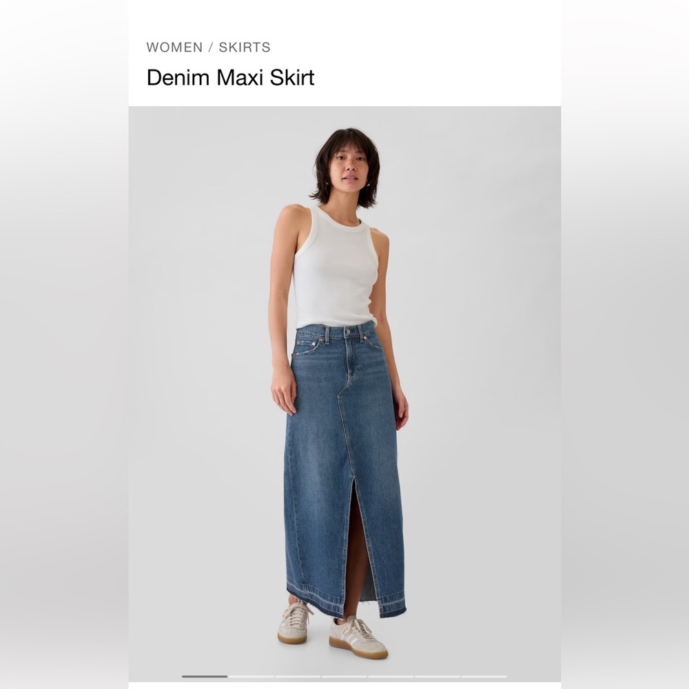 Gap Denim Jean Maxi Long Skirt NWT 24